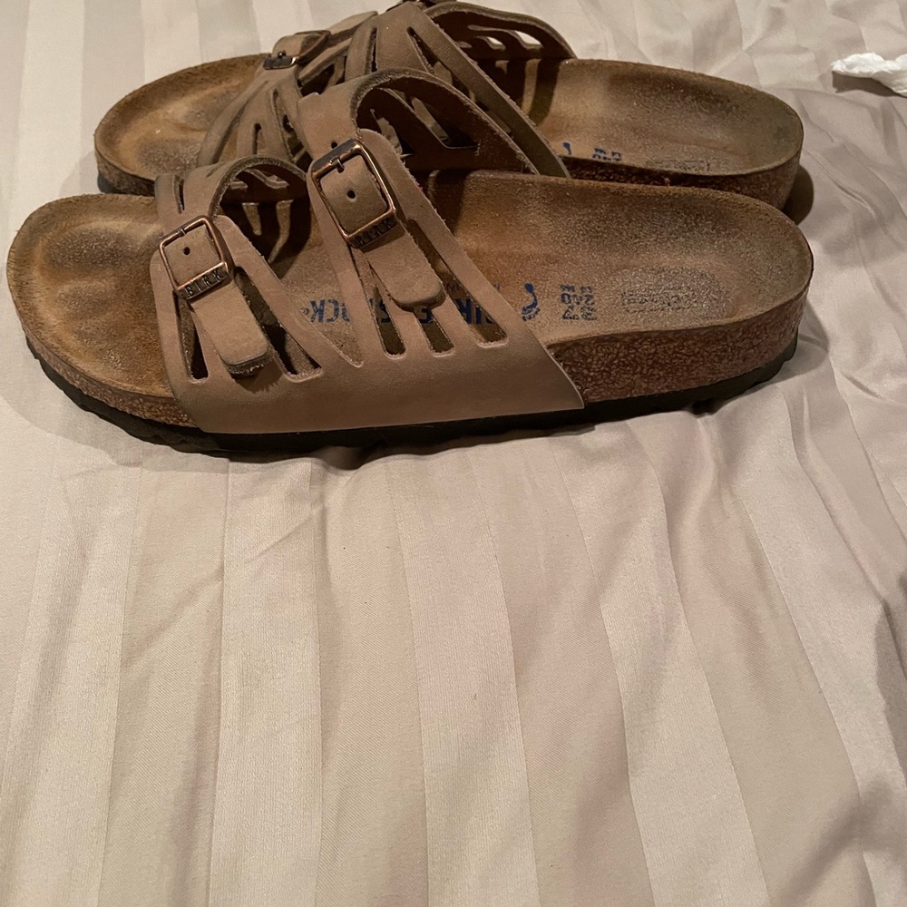 Birkenstock Women's Taupe Strappy Buckle Sandals - Picture 3 of 3